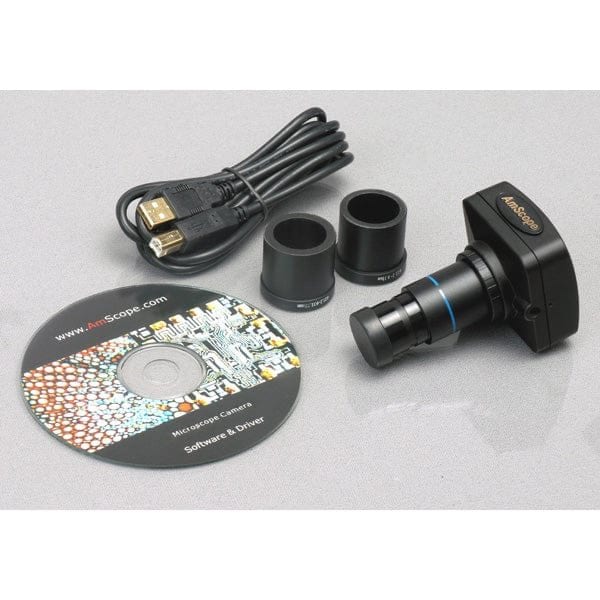 3.5X-90X Digital Zoom Stereo Microscope W 4-Zone 144-LED Light, 5MP USB Camera